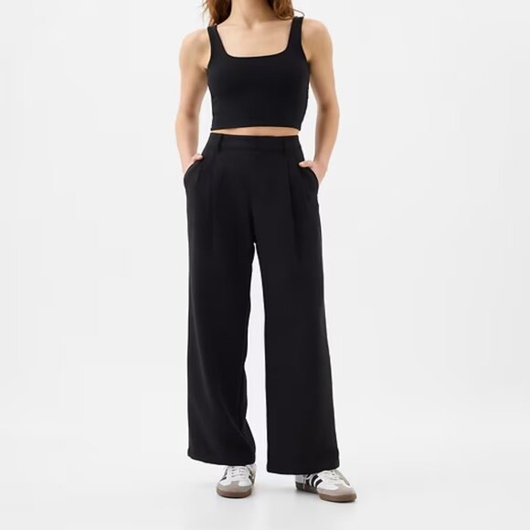 GAP Factory Pants - NEW GAP Factory sz 4 Black Easy Crepe Trousers Wide Leg Pants
